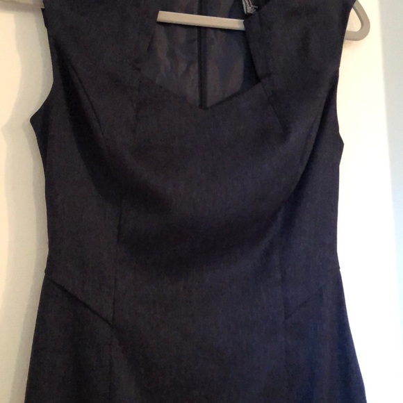 Dark Jean Lined V-Neck Dress [ Forever 21] - Picture 3 of 8